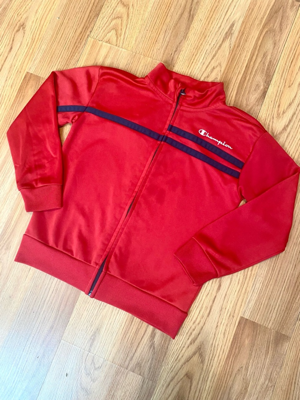 🍎 CHAMPION 2 PIECE TRACKSUIT FOR BOY SIZE 6! RED ZIP UP JACKET PANTS JOGGERS - Picture 3 of 11